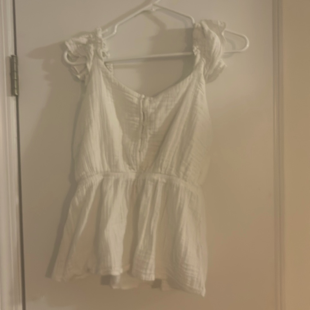 Cream cute tank top
